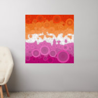 Bubbly Bohemian Groovy Abstract Lesbian Pride Flag