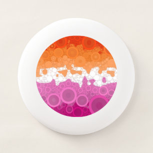 Bubbly Bohemian Groovy Abstract Lesbian Pride Flag Wham-O Frisbee
