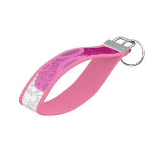 Bubbly Bohemian Groovy Abstract Lesbian Pride Flag Wrist Keychain