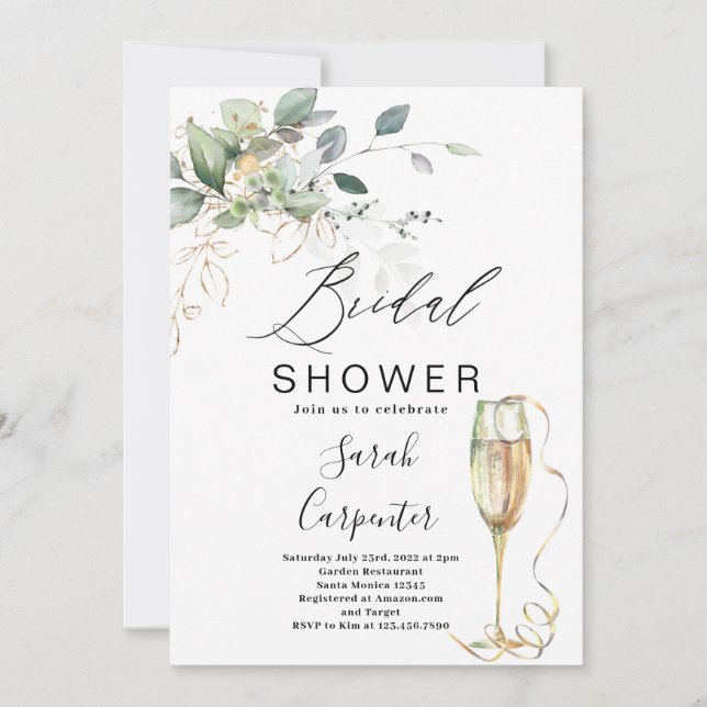Bubbly Bridal Shower invitation (Front)