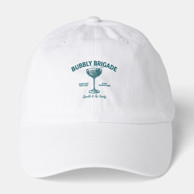 Bubbly Brigade Sparkle & Sip Society Hat (Front)