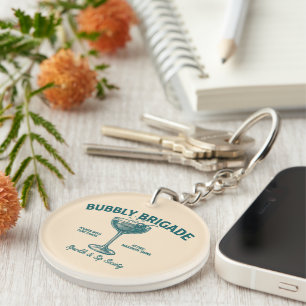 Bubbly Brigade Sparkle & Sip Society Keychain