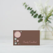 Bubbly Brown Business Cards (Standing Front)