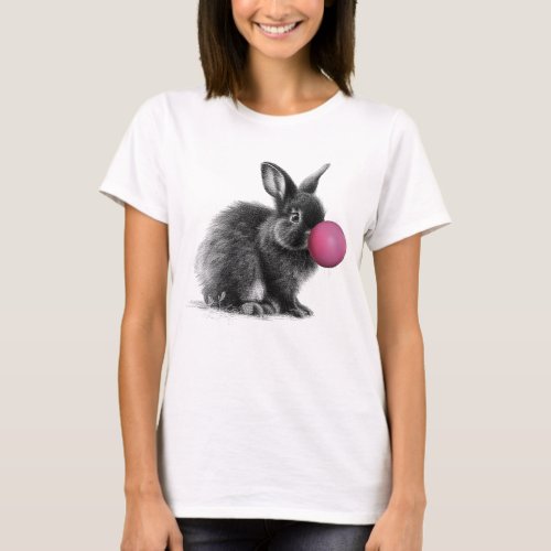 Bubbly Bunny Embrace Playfulness with our Rabbit  T_Shirt