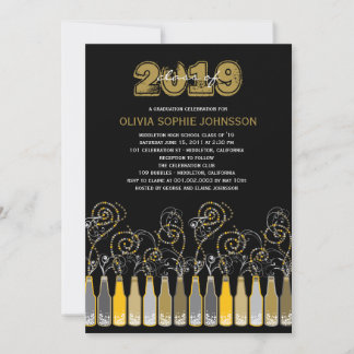 Bubbly Celebrations Graduation Photo Party Invite