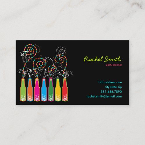 Bubbly Celebrations! Party Planner Profile Card / Business Card