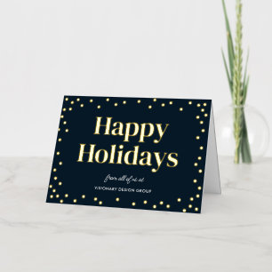 Bubbly Cheer FOIL Business Holiday Card