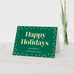 Bubbly Cheer FOIL Business Holiday Card