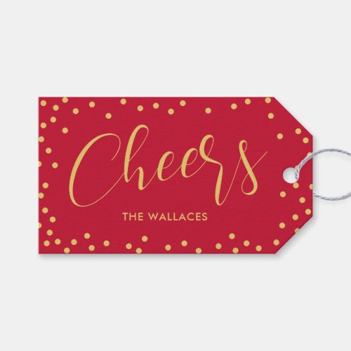 Bubbly Cheer Holiday Tag Christmas Gift Tags