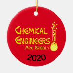 Bubbly Chemical Engineers Ceramic Ornament
