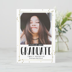 Bubbly Chic EDITABLE COLOR Graduation Invitation | Zazzle