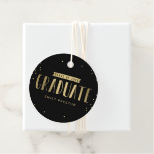 Bubbly Chic Graduation Party Favor Tags
