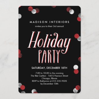 Bubbly Corporate Holiday Party Invitation by orange_pulp at Zazzle