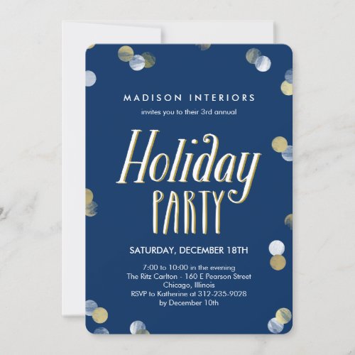 Bubbly Corporate Holiday Party Invitations