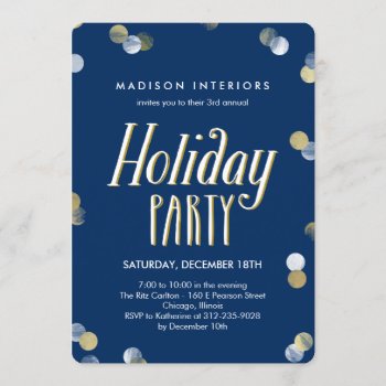 Bubbly Corporate Holiday Party Invitations by orange_pulp at Zazzle