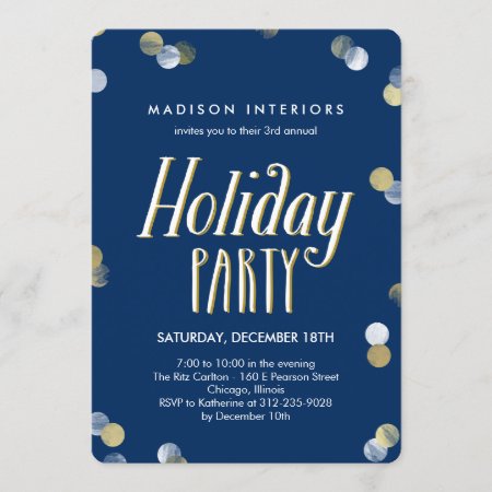 Bubbly Corporate Holiday Party Invitations