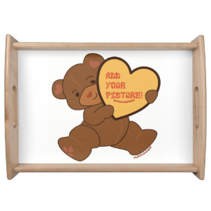 Bubbly Cute Bear Brown Colorway Serving Tray