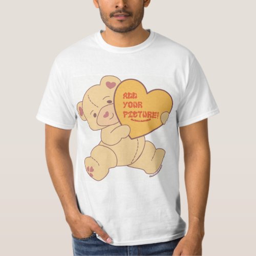 Bubbly Cute Bear Pink Colorway Sweatshirt T-Shirt - light beige cute cartoon valentine's bear where you can add your own image