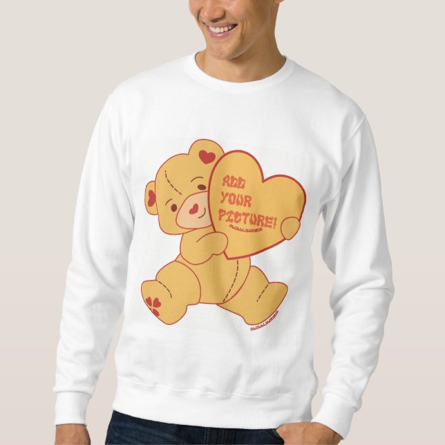 Bubbly Cute Bear Red Colorway Sweatshirt (Front)