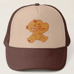 Bubbly Cute Bear Red Colorway Trucker Hat