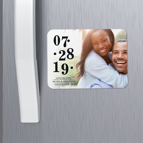 Bubbly Date  Photo Save the Date Magnet