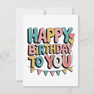 Bubbly Happy Birthday Invitation