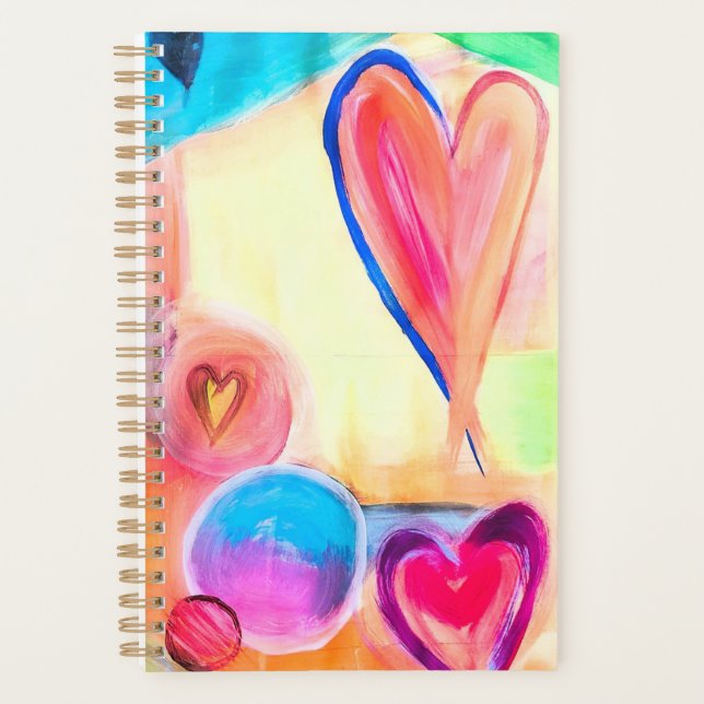 Bubbly Heart Planner - Customizable (Front)