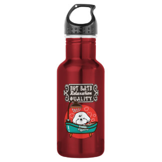 Bubbly- hot bath and relax time stainless steel water bottle