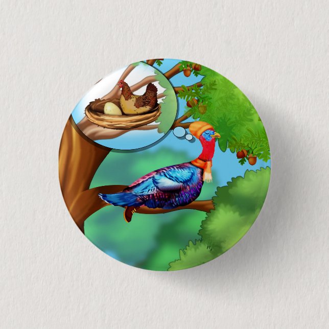 Bubbly Jock Jack Small Button-#knowyourself-worth Button (Front)