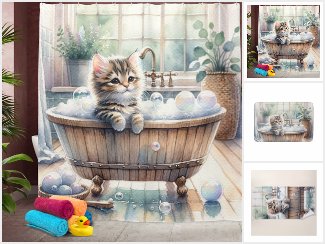 Bubbly Kitten Bath Time