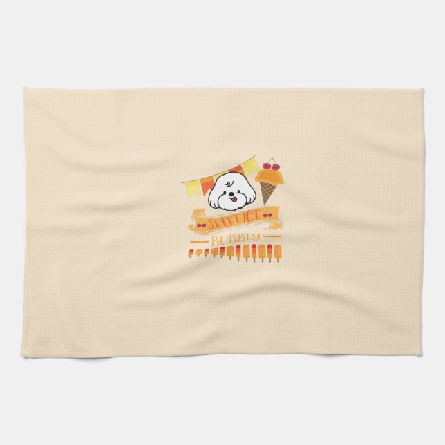 bubbly loves ice cream towel (Horizontal)