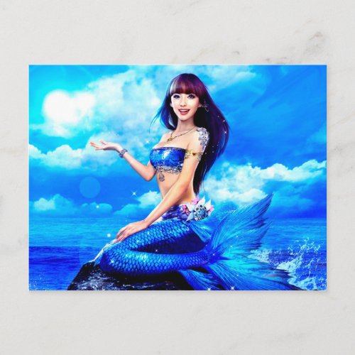 Bubbly Mermaid Postcard