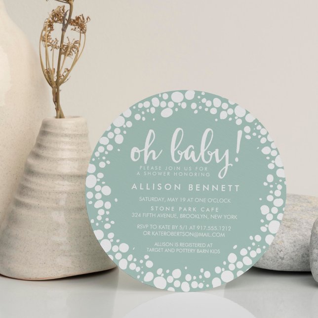 Bubbly Mint | Baby Shower Invitation (Creator Uploaded)