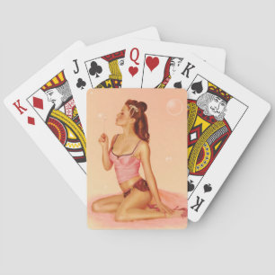 Bubbly Pin Up Poker Cards