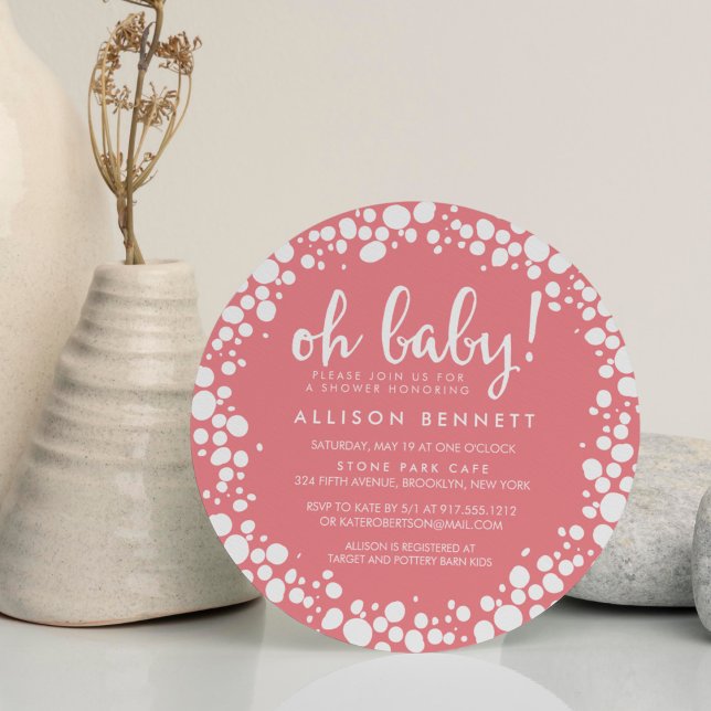 Bubbly Pink | Baby Shower Invitation (Creator Uploaded)