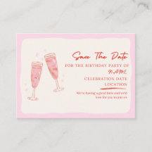 Bubbly Pink Birthday Invitation