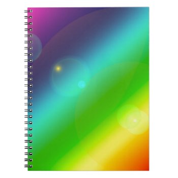 Bubbly Rainbow Notebook by StuffOrSomething at Zazzle