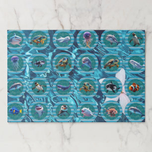 Bubbly Sea 1 Large Tearaway Paper Placemat Pad