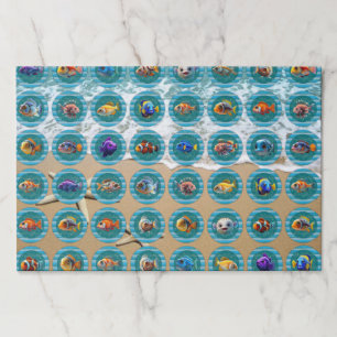 Bubbly Sea 3 Large Tearaway Paper Placemat Pad