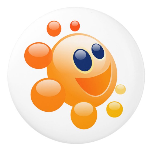 BUBBLY SUN CERAMIC KNOB (Front)