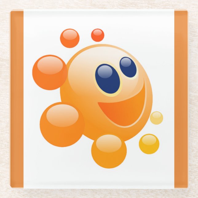 BUBBLY SUN GLASS COASTER (Front)