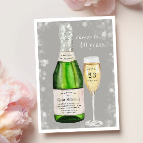 Bubbly Toast | Birthday Party Invitation