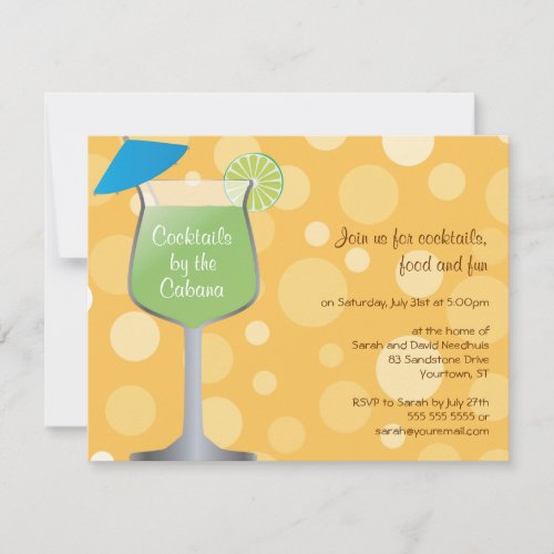 Bubbly Umbrella Drinks Party Invitation