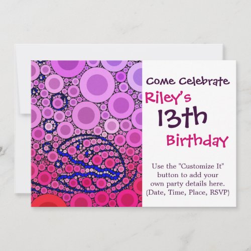 Bubbly Under the Sea Clam Shell Mosaic Art Personalized Invitations
