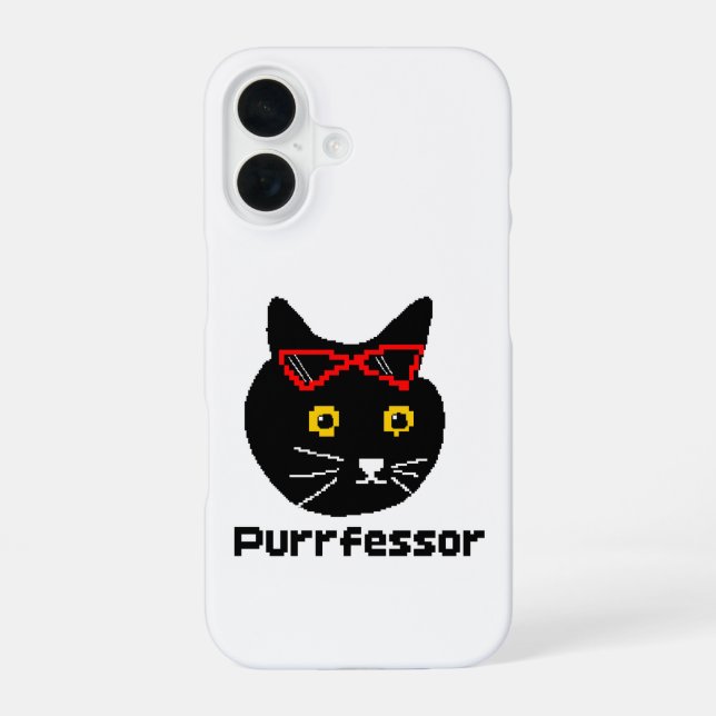BubblyCuddle Purrfessor Cat Iphone Case (Back)