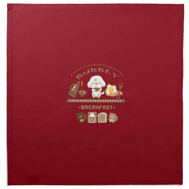 Bubbly's breakfast napkin (Front)