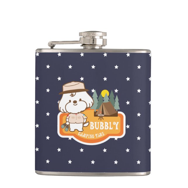 Bubbly's camping time flask (Front)