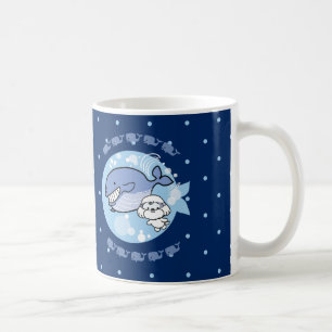 Bubbly's swimming with whale coffee mug