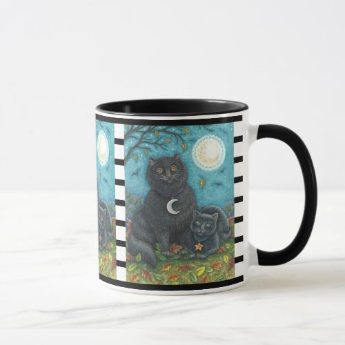 BUBO AND PYEWACKET BLACK CAT HALLOWEEN COMBO MUG