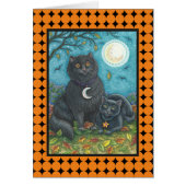 BUBO & PYEWACKET BLACK CAT GREETING CARD Blank (Front)
